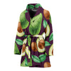 Avocado Pattern Print Design AC08 Women Bathrobe