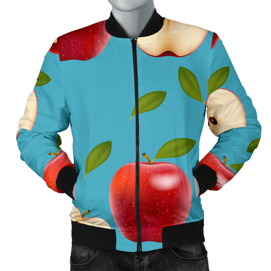 Apple Pattern Print Design AP012 Men Bomber Jacket