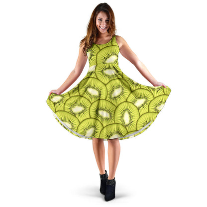 Kiwi Pattern Print Design KW07 Midi Dress