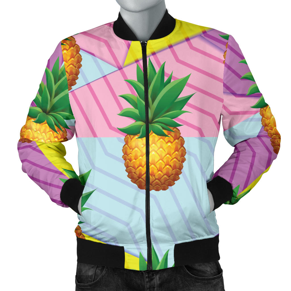 Pineapple Pattern Print Design PP05 Men Bomber Jacket