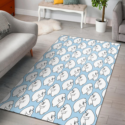 Polar Bear Pattern Print Design PB08 Area Rugs