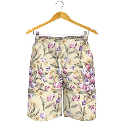 Tulip Pattern Print Design TP04 Mens Shorts