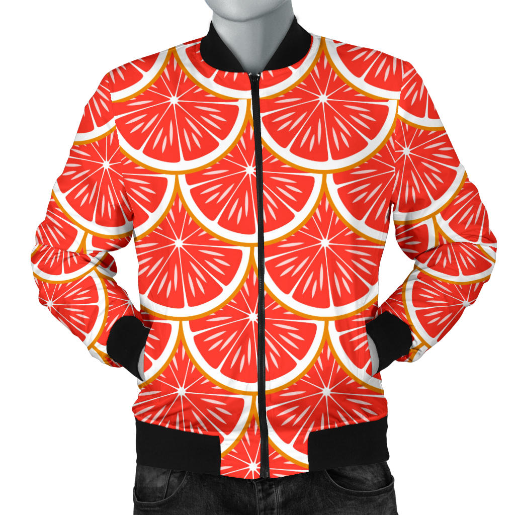 Grapefruit Pattern Print Design GF07 Men Bomber Jacket