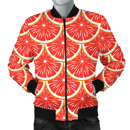 Grapefruit Pattern Print Design GF07 Men Bomber Jacket