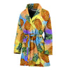 Pineapple Pattern Print Design PP09 Women Bathrobe