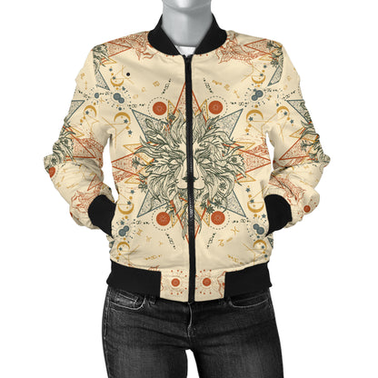 Leo Pattern Print Design 02 Women's Bomber Jacket