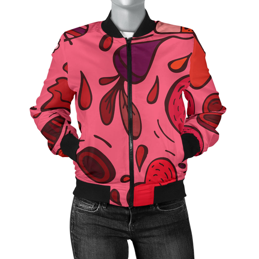 Phlebotomist Pattern Print Design A01 Women's Bomber Jacket