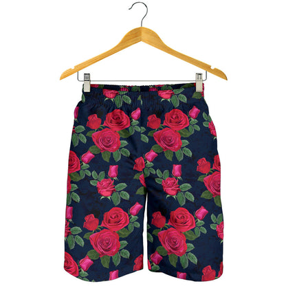 Rose Pattern Print Design A04 Mens Shorts