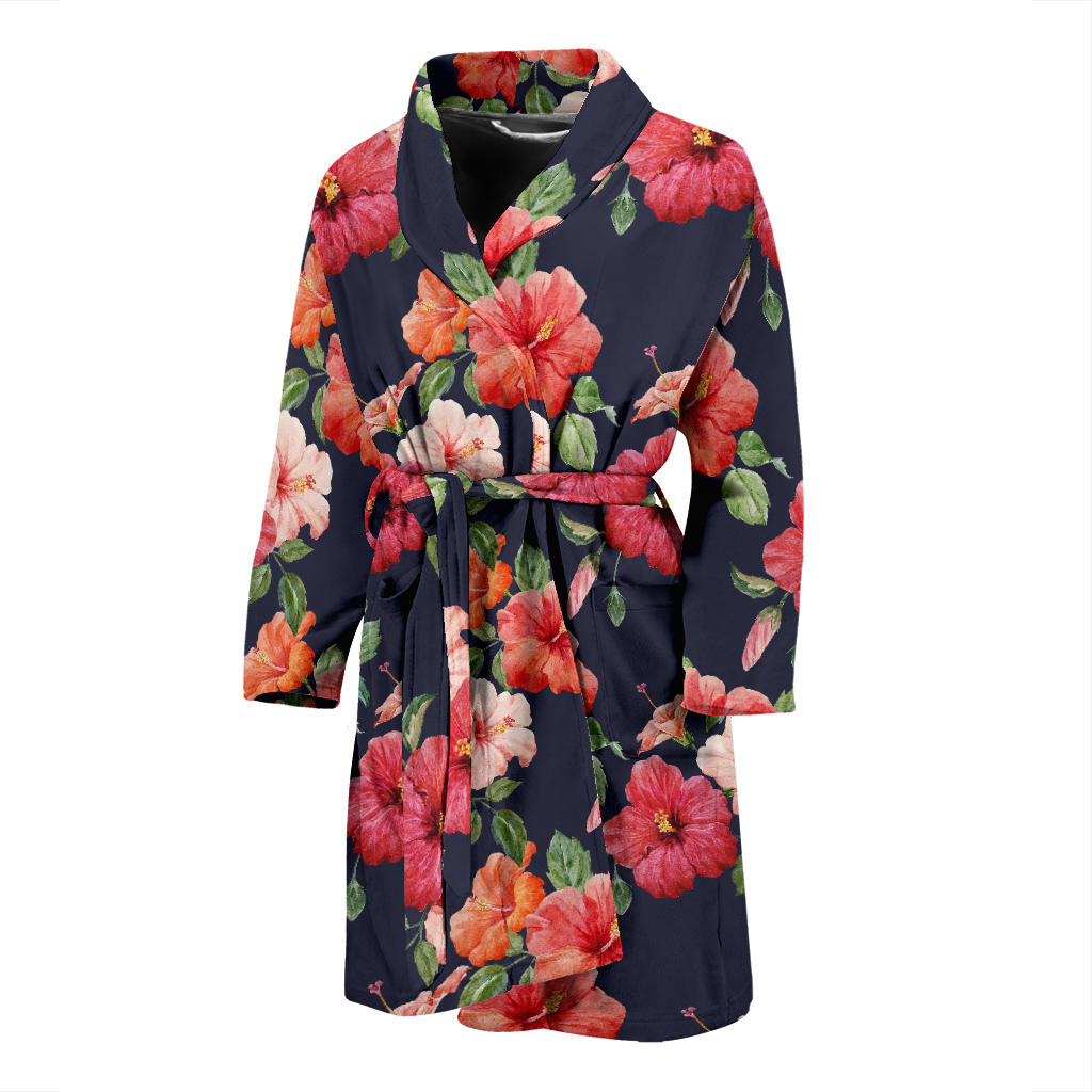 Tropical Flower Pattern Print Design TF020 Men Bathrobe