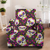 sugar skull Floral Pattern Armchair Slipcover