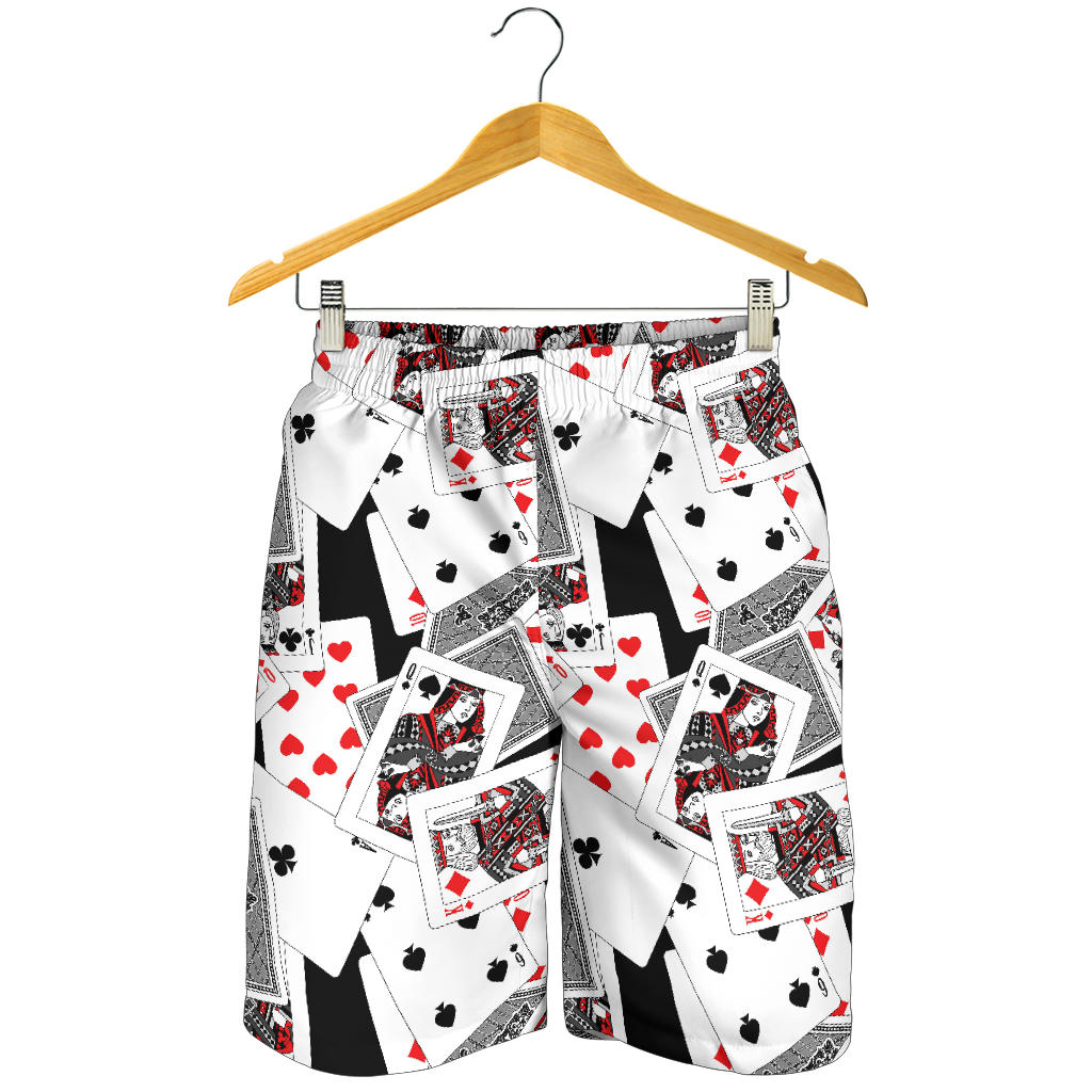 Poker Cards Pattern Print Design A04 Mens Shorts