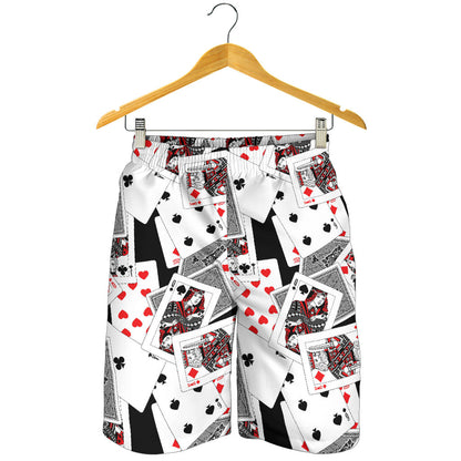 Poker Cards Pattern Print Design A04 Mens Shorts