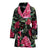 Peony Pattern Print Design PE04 Women Bathrobe