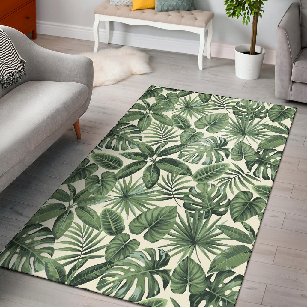 Palm Leaves Pattern Print Design PL014 Area Rugs