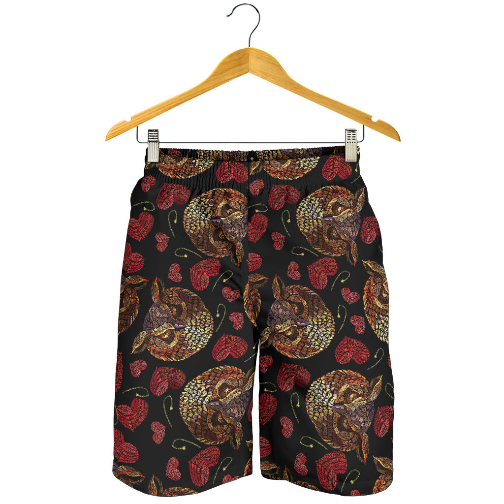 Owl Pattern Print Design A08 Mens Shorts