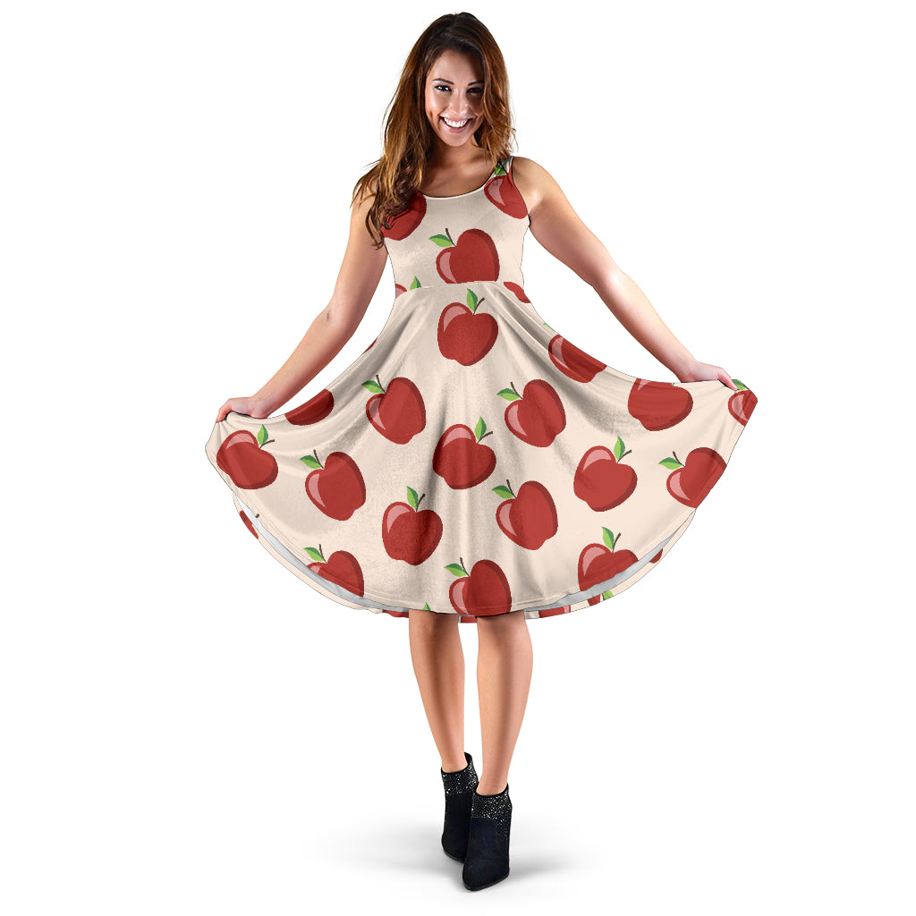 Apple Pattern Print Design AP01 Midi Dress