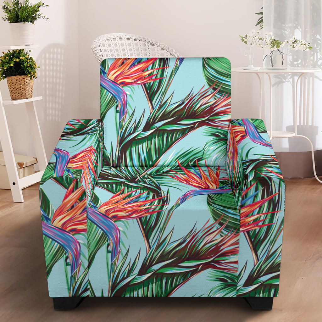 Bird Of Paradise Pattern Print Design BOP01 Armchair Slipcover