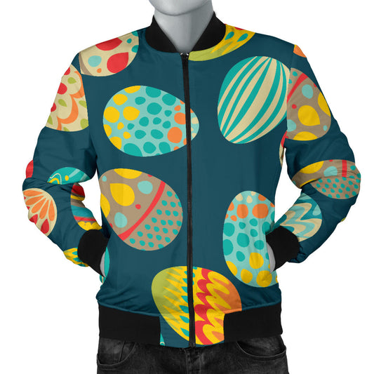 Easter Eggs Pattern Print Design RB09 Men Bomber Jacket