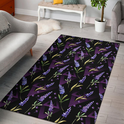 Lavender Pattern Print Design LV07 Area Rugs