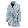 Donut Unicorn Pattern Print Design DN016 Women Bathrobe