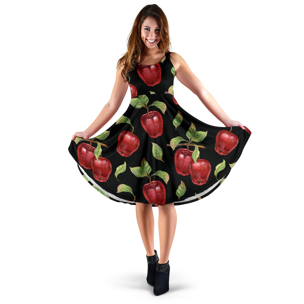 Apple Pattern Print Design AP011 Midi Dress