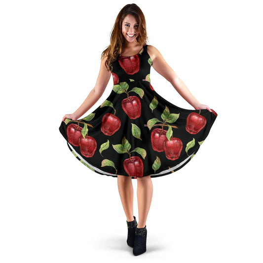 Apple Pattern Print Design AP011 Midi Dress