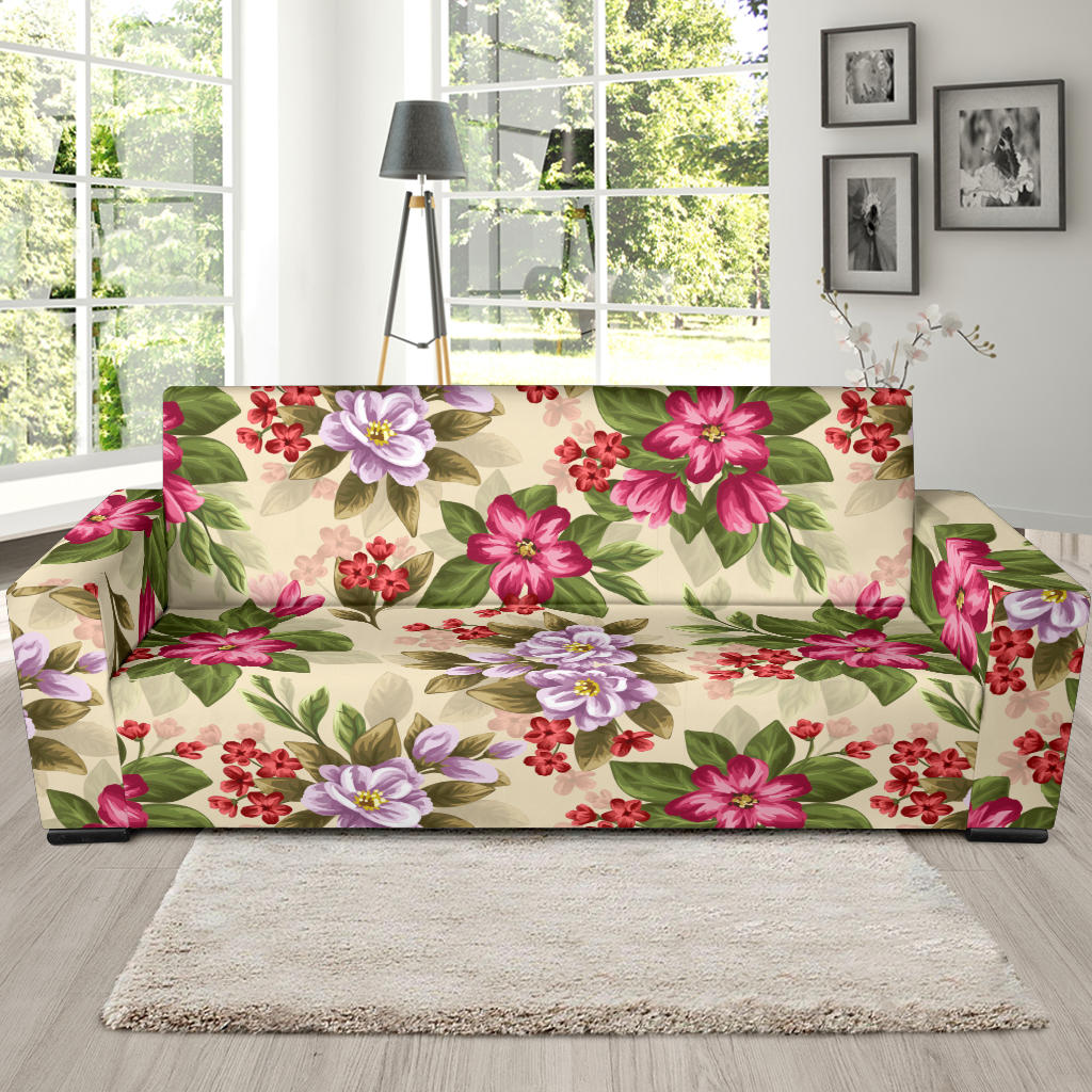 Summer Floral Pattern Print Design SF08 Sofa Slipcover