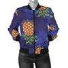 Pineapple Pattern Print Design PP02 Women Bomber Jacket