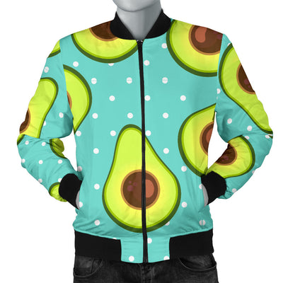 Avocado Pattern Print Design AC012 Men Bomber Jacket