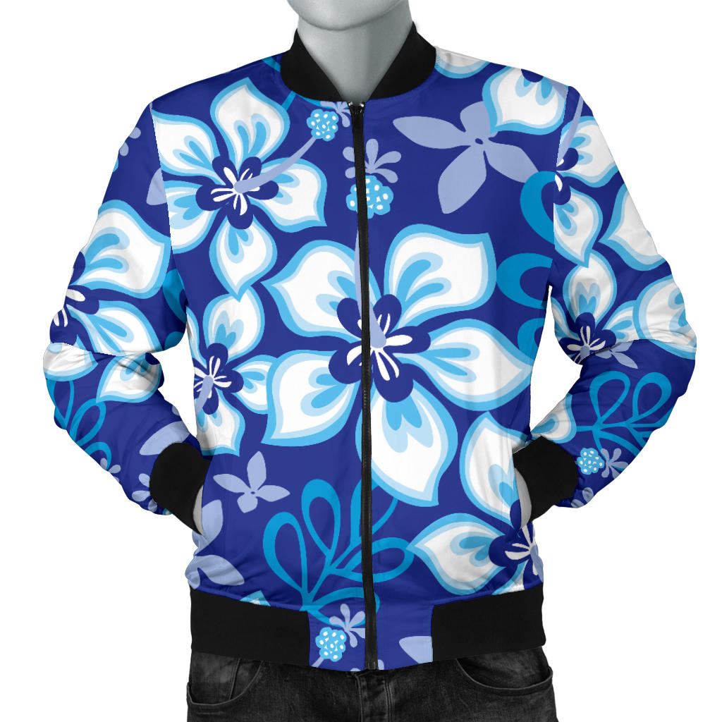 Hibiscus Pattern Print Design HB04 Men Bomber Jacket