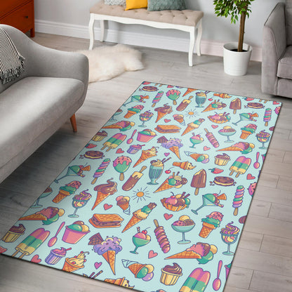 Ice Cream Pattern Print Design IC02 Area Rugs