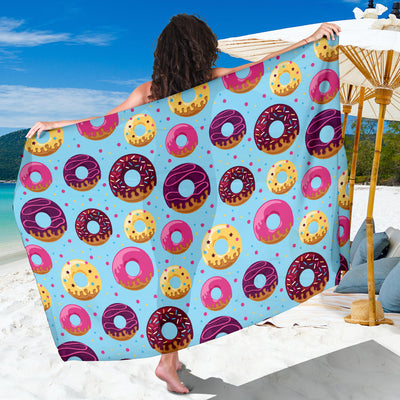 Donut Pattern Print Design DN07 Sarong Pareo Wrap