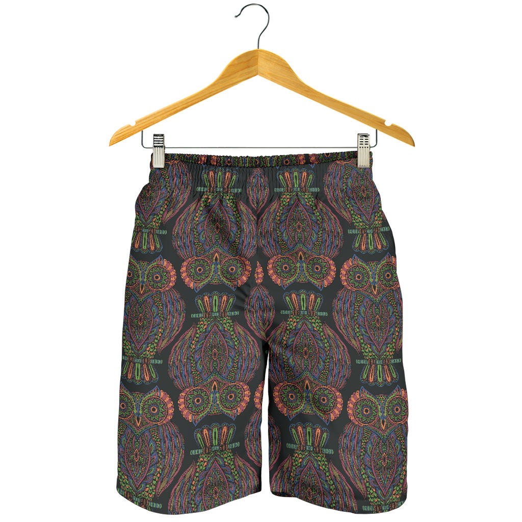 Owl Pattern Print Design A05 Mens Shorts