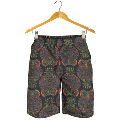 Owl Pattern Print Design A05 Mens Shorts