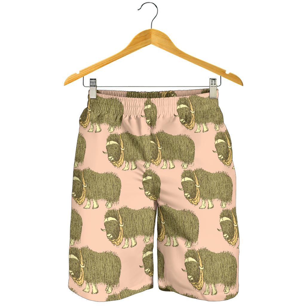 Yak Pattern Print Design 01 Mens Shorts