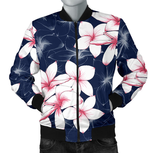 Plumeria Pattern Print Design PM017 Men Bomber Jacket