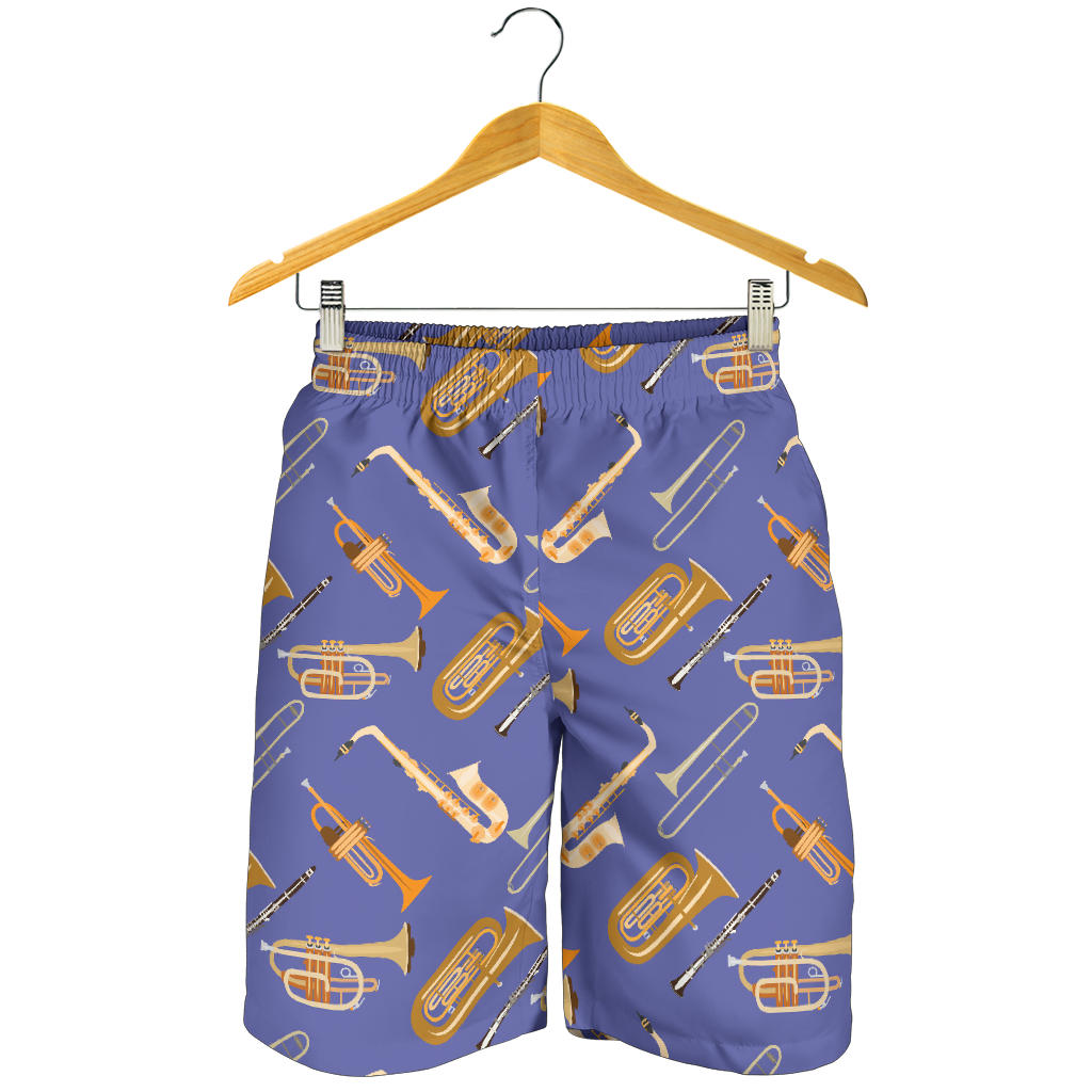 Trombone Pattern Print Design 02 Mens Shorts