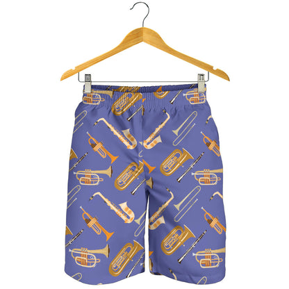 Trombone Pattern Print Design 02 Mens Shorts