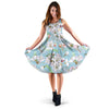 Apple blossom Pattern Print Design AB06 Midi Dress