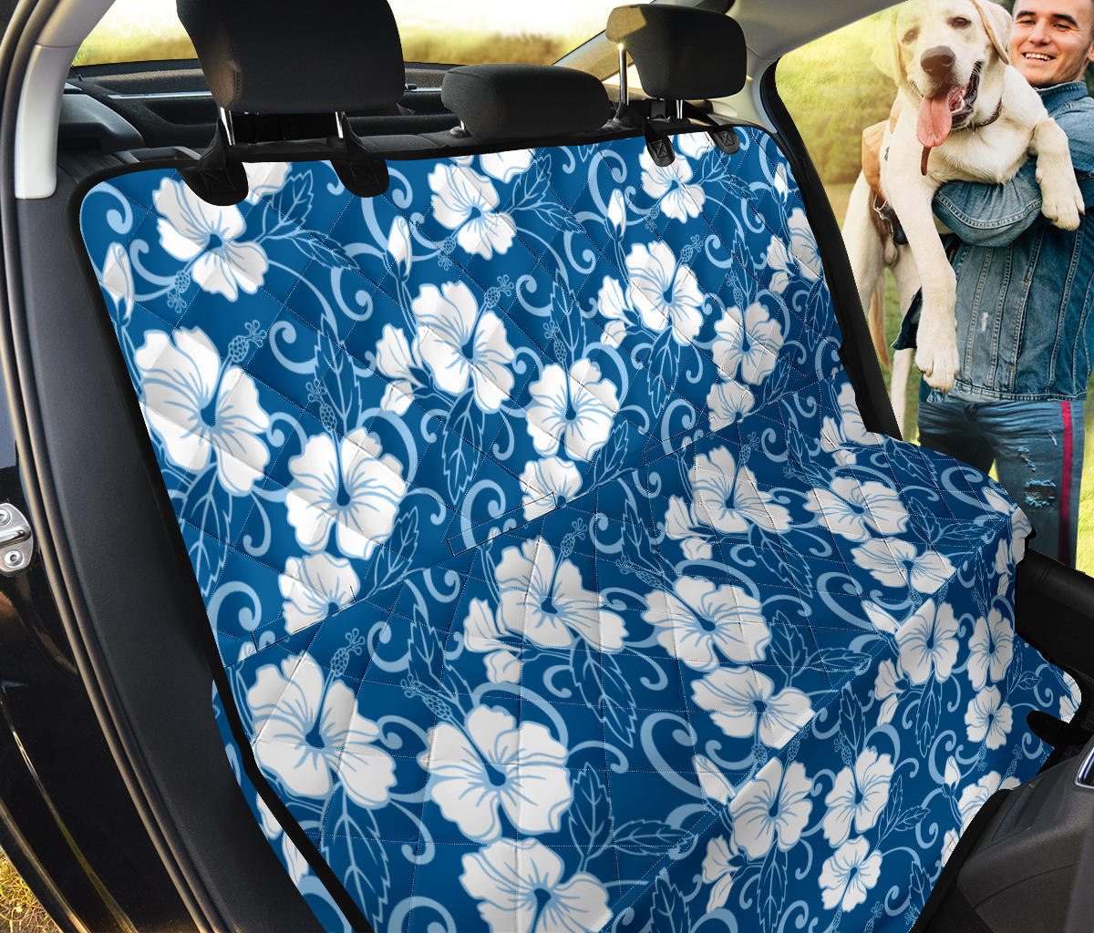 Hibiscus Pattern Print Design HB03 Rear Dog  Seat Cover