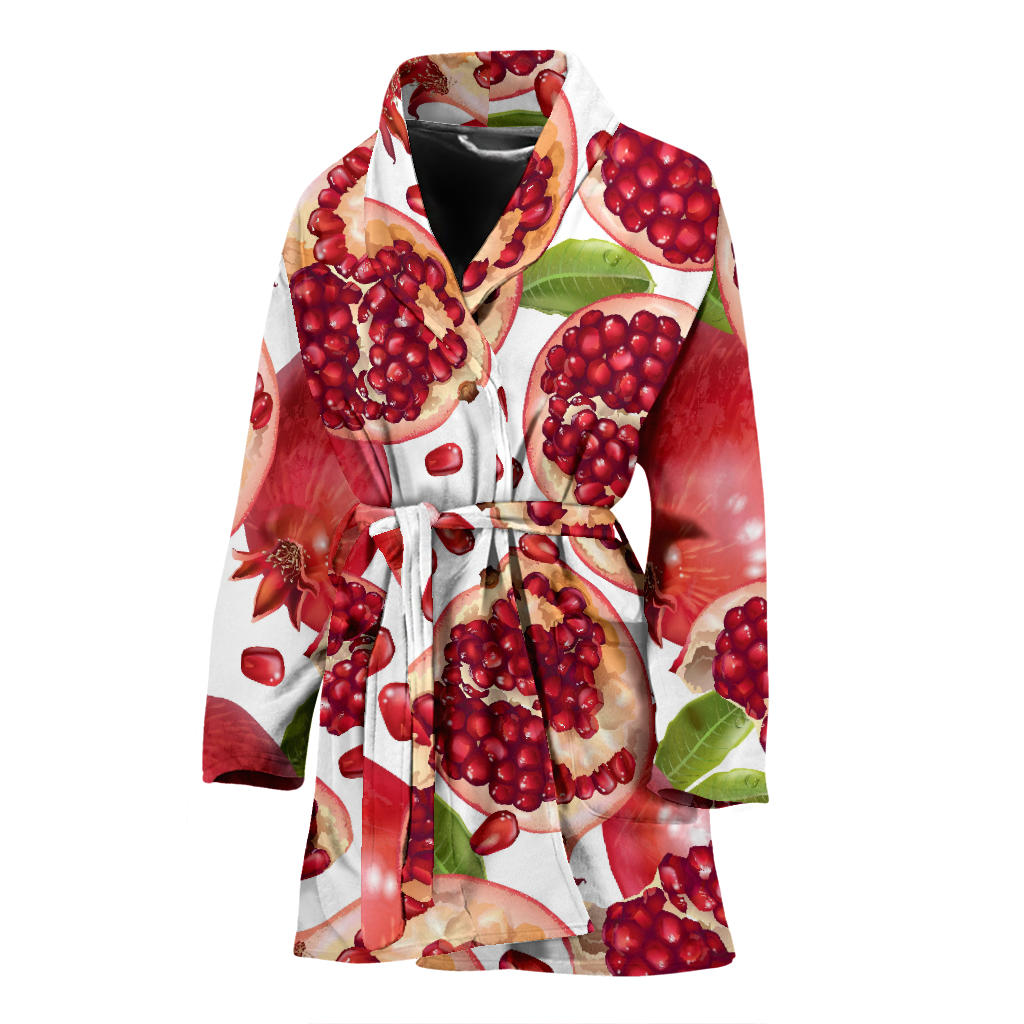 Pomegranate Pattern Print Design PG03 Women Bathrobe