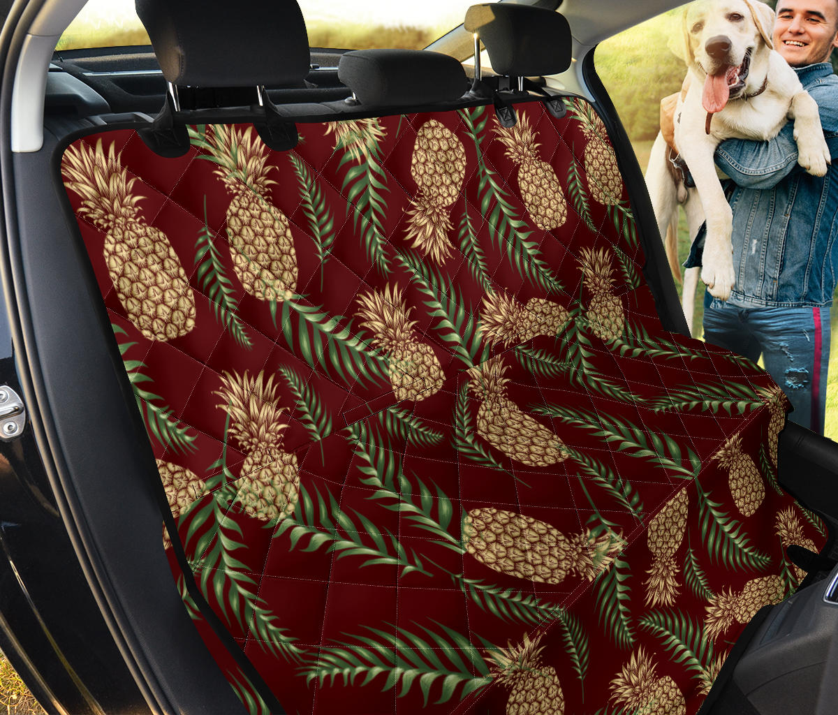 Pineapple Pattern Print Design PP013 Rear Dog  Seat Cover