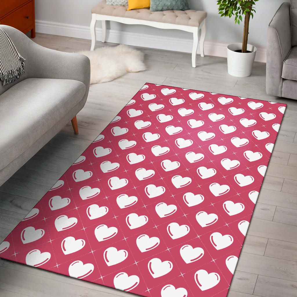 Heart Pattern Print Design HE07 Area Rugs