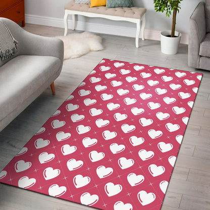 Heart Pattern Print Design HE07 Area Rugs