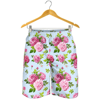Rose Pink Pattern Print Design RO08 Mens Shorts