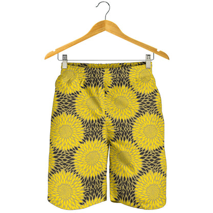 Sunflower Pattern Print Design SF06 Mens Shorts