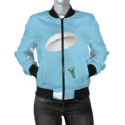 Paratrooper Pattern Print Design A02 Women's Bomber Jacket