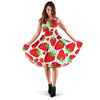 Strawberry Pattern Print Design SB01 Midi Dress
