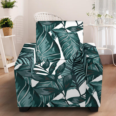 Tropical Palm Leaves Pattern Armchair Slipcover