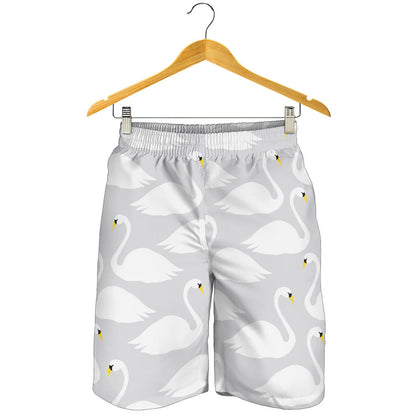 Swan Pattern Print Design 02 Mens Shorts